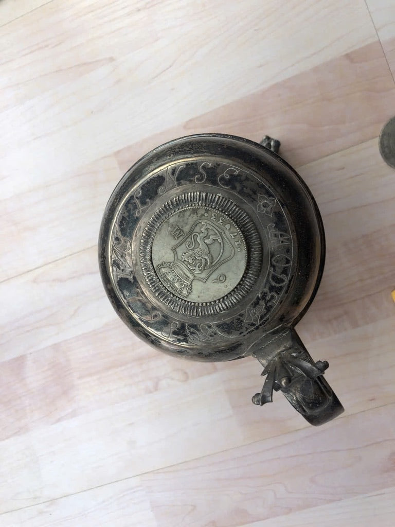 Cruche Argent Norvégienne M. AASE 830S Gravure Loge
