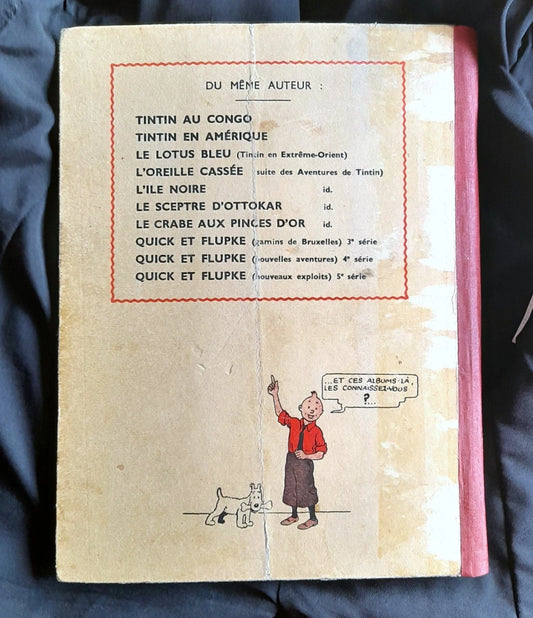 Tintin — Les Cigares du Pharaon — N&B — A6/A16 — 1938/1941