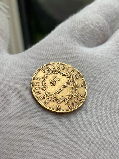 Pièce d'or 40 Francs Napoléon Bonaparte 1811A – Or 900