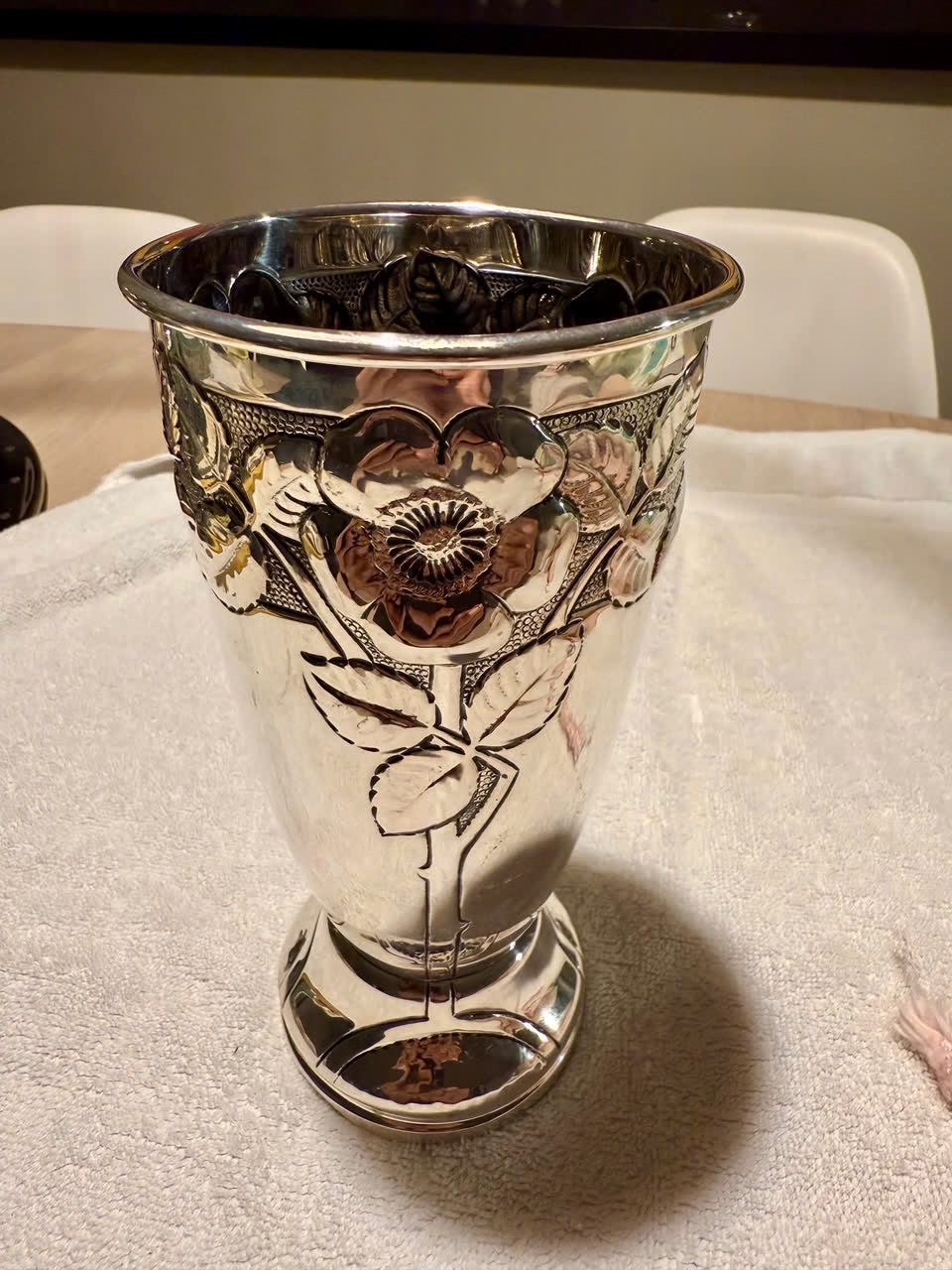 Vase Argent A. Frisch 830 S Art Nouveau