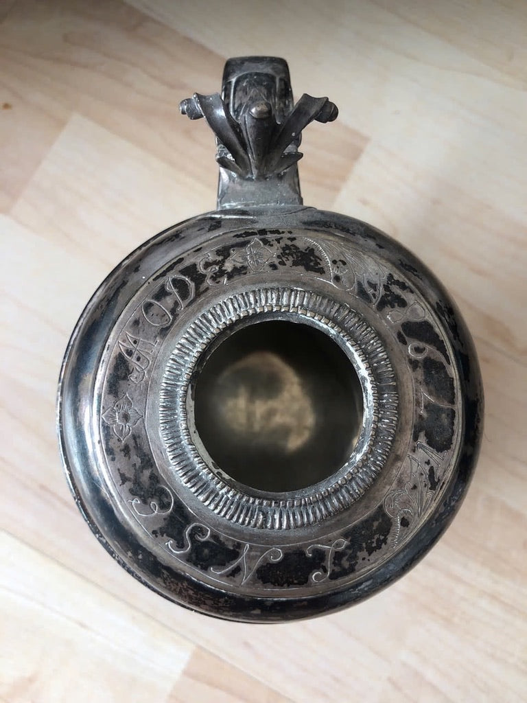 Cruche Argent Norvégienne M. AASE 830S Gravure Loge