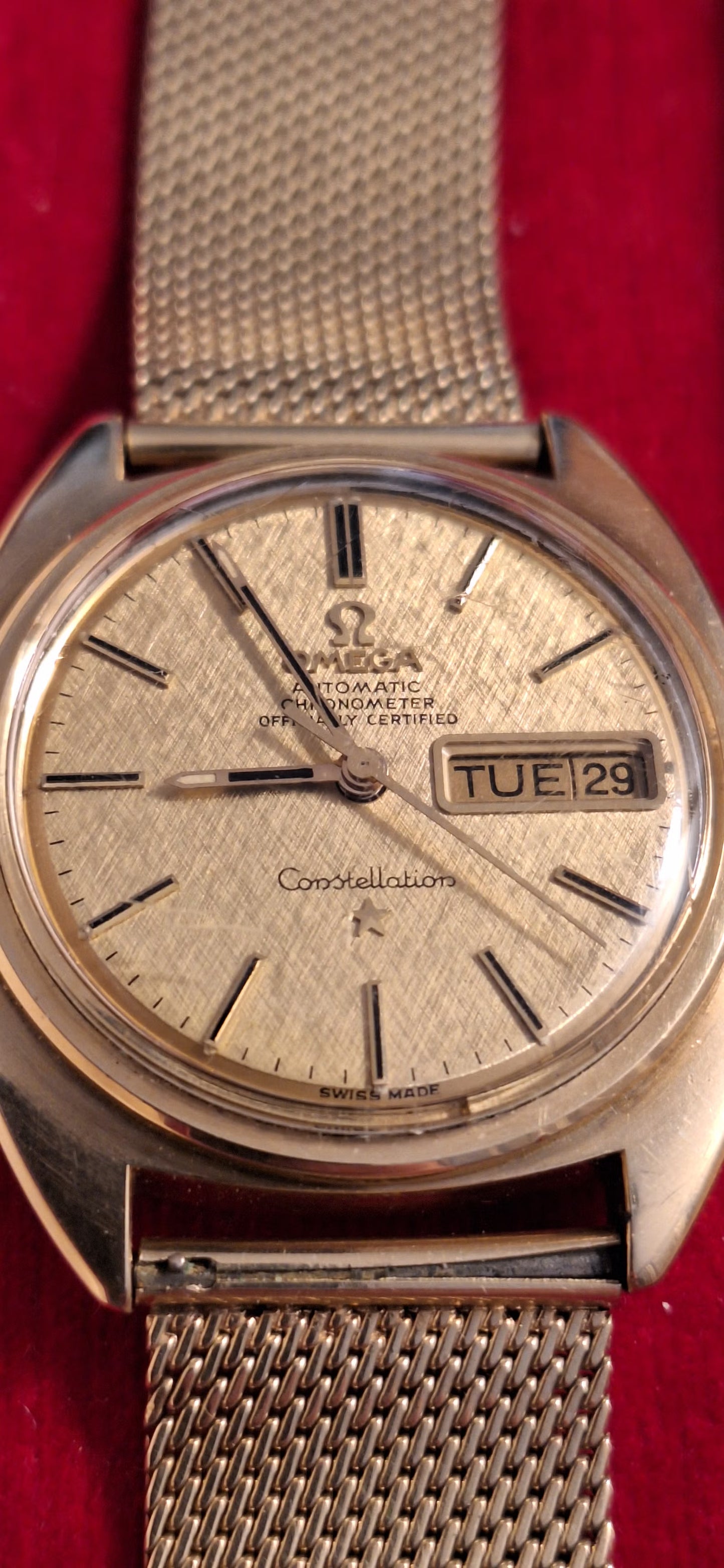 Montre Omega Constellation Vintage Années 70 — Plaquée Or Certifiée