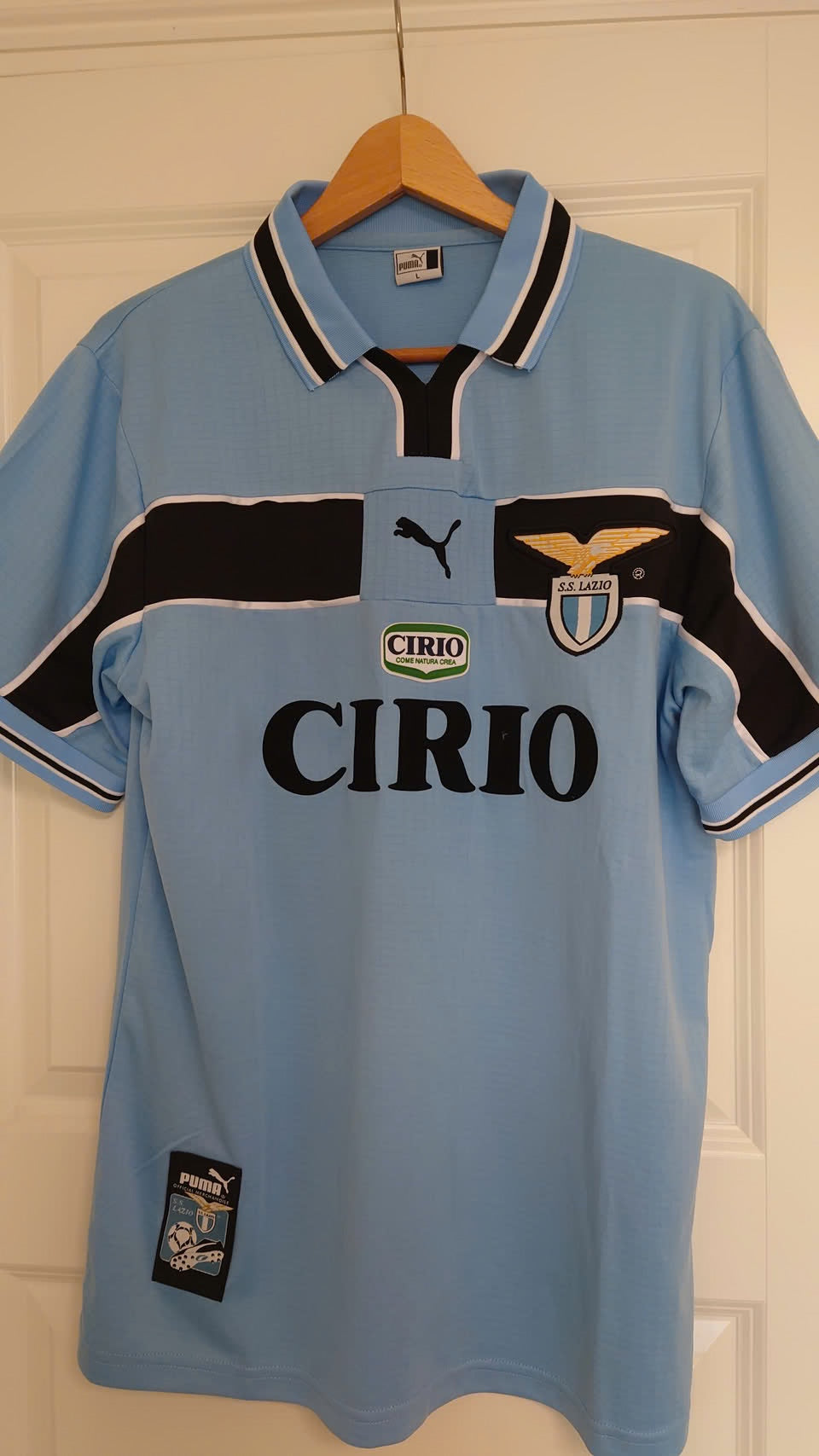 Maillot rétro SS Lazio signé Pavel Nedved – Certifié