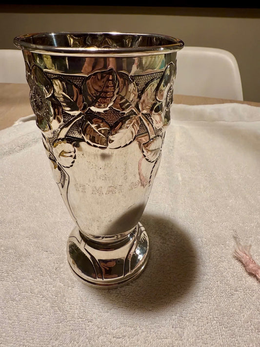 Vase Argent A. Frisch 830 S Art Nouveau
