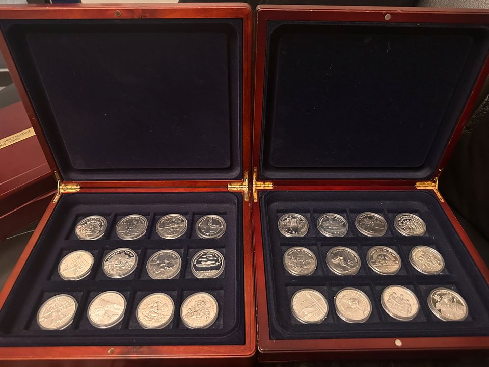 Collection 24 Médailles Norvégiennes Argent 925 – Certificats inclus