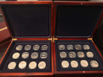 Collection 24 Médailles Norvégiennes Argent 925 – Certificats inclus