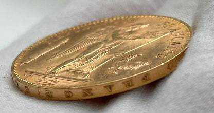 Lot 2 Pièces d'or – Saint-Gaudens Double Eagle 1910D & 100 Francs Ange 1906