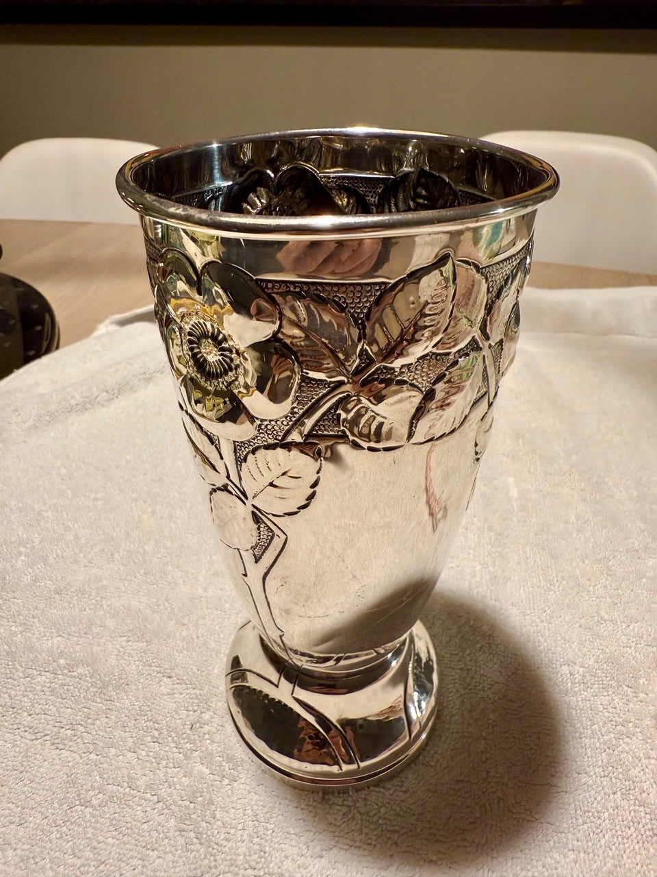 Vase Argent A. Frisch 830 S Art Nouveau