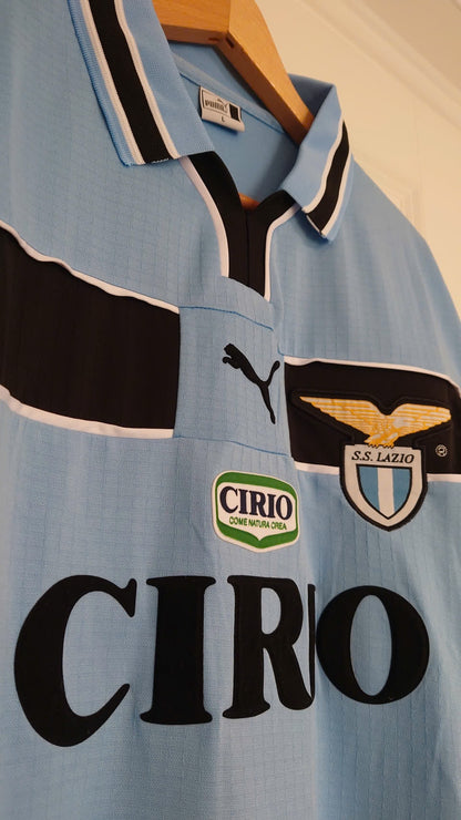 Maillot rétro SS Lazio signé Pavel Nedved – Certifié