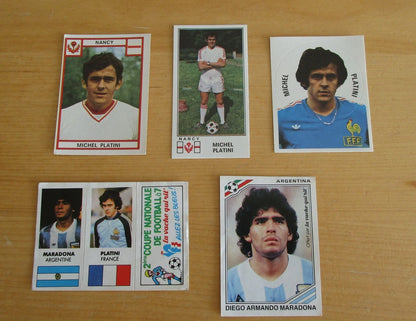 Vignettes Panini Neuves – Platini & Maradona | 1976-1986