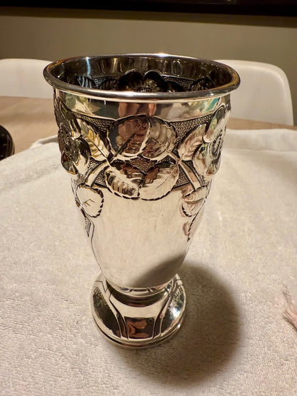 Vase Argent A. Frisch 830 S Art Nouveau