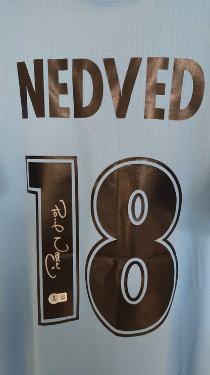 Maillot rétro SS Lazio signé Pavel Nedved – Certifié