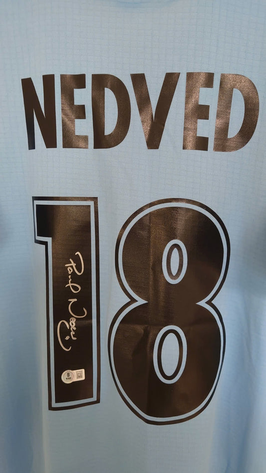 Maillot rétro SS Lazio signé Pavel Nedved – Certifié