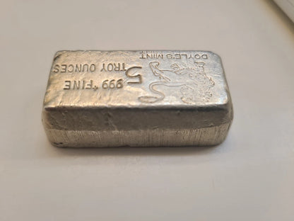 Lingot Argent 999 Doyle's Mint 5 Onces Troy
