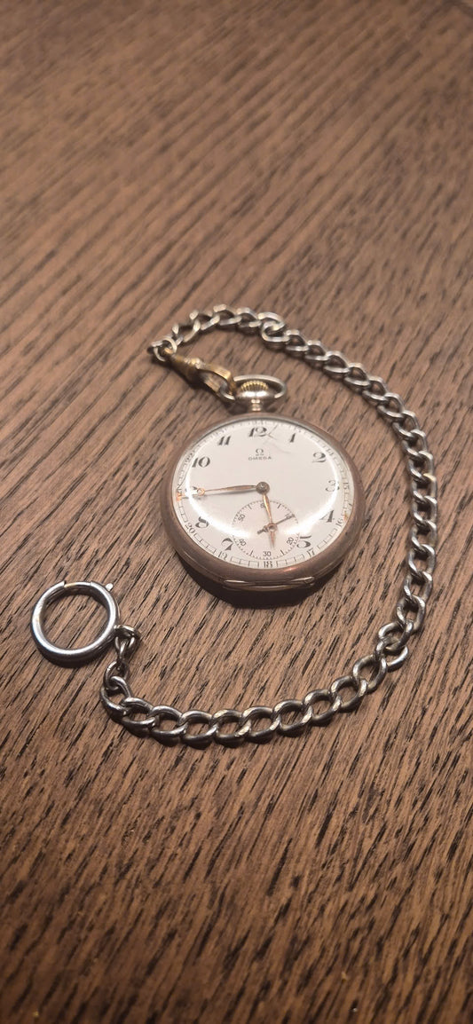 Montre de Poche Omega 1919-1921 Argent Massif | Vintage