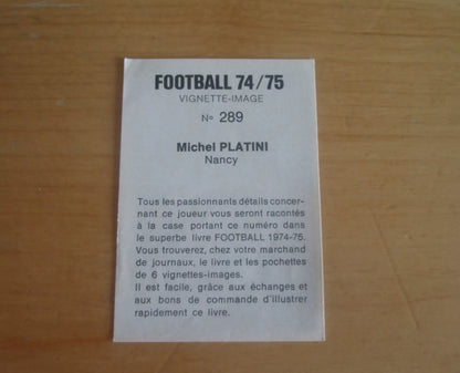 Lot de 2 images collector Pelé + Michel Platini  1974/75