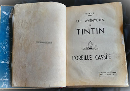 Tintin – L’Oreille Cassée – Édition Originale A2 N&B – 11/1937