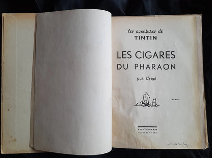 Tintin – Les Cigares du Pharaon – N&B – A6/A16 – 1938/1941