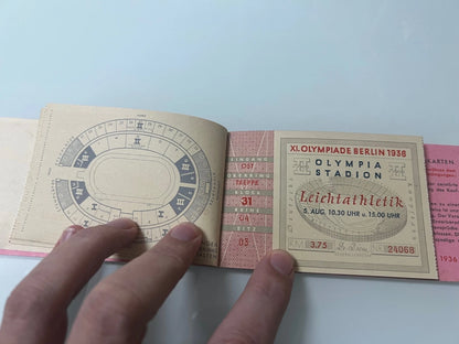 Livret Complet Billets Athlétisme – J.O Berlin 1936 – Jesse Owens