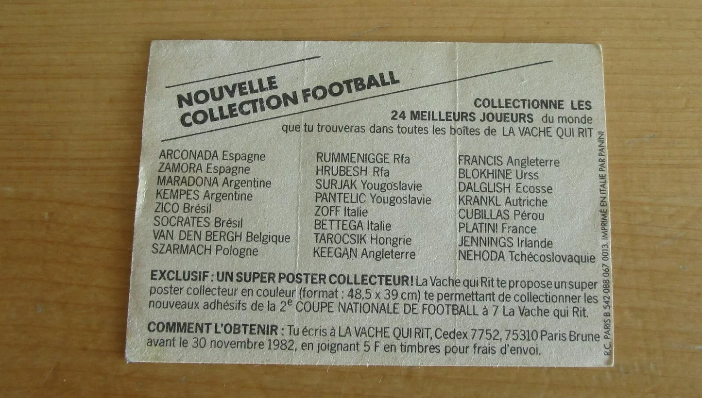 Vignettes Panini Neuves – Platini & Maradona | 1976-1986