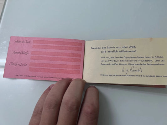 Livret Complet Billets Athlétisme – J.O Berlin 1936 – Jesse Owens