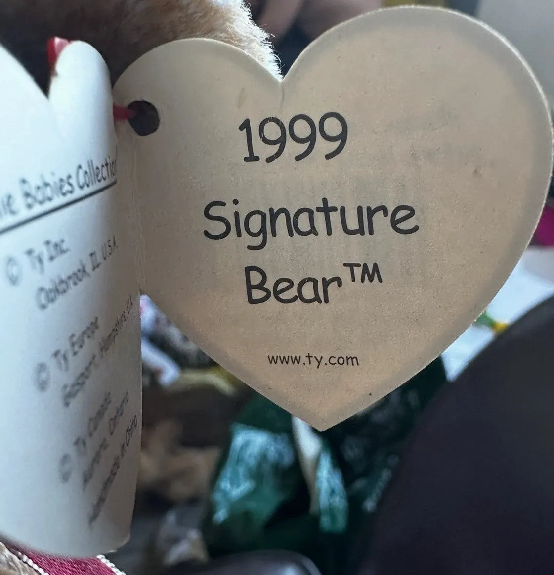 Ty Signature Bear Beanie Baby 1999