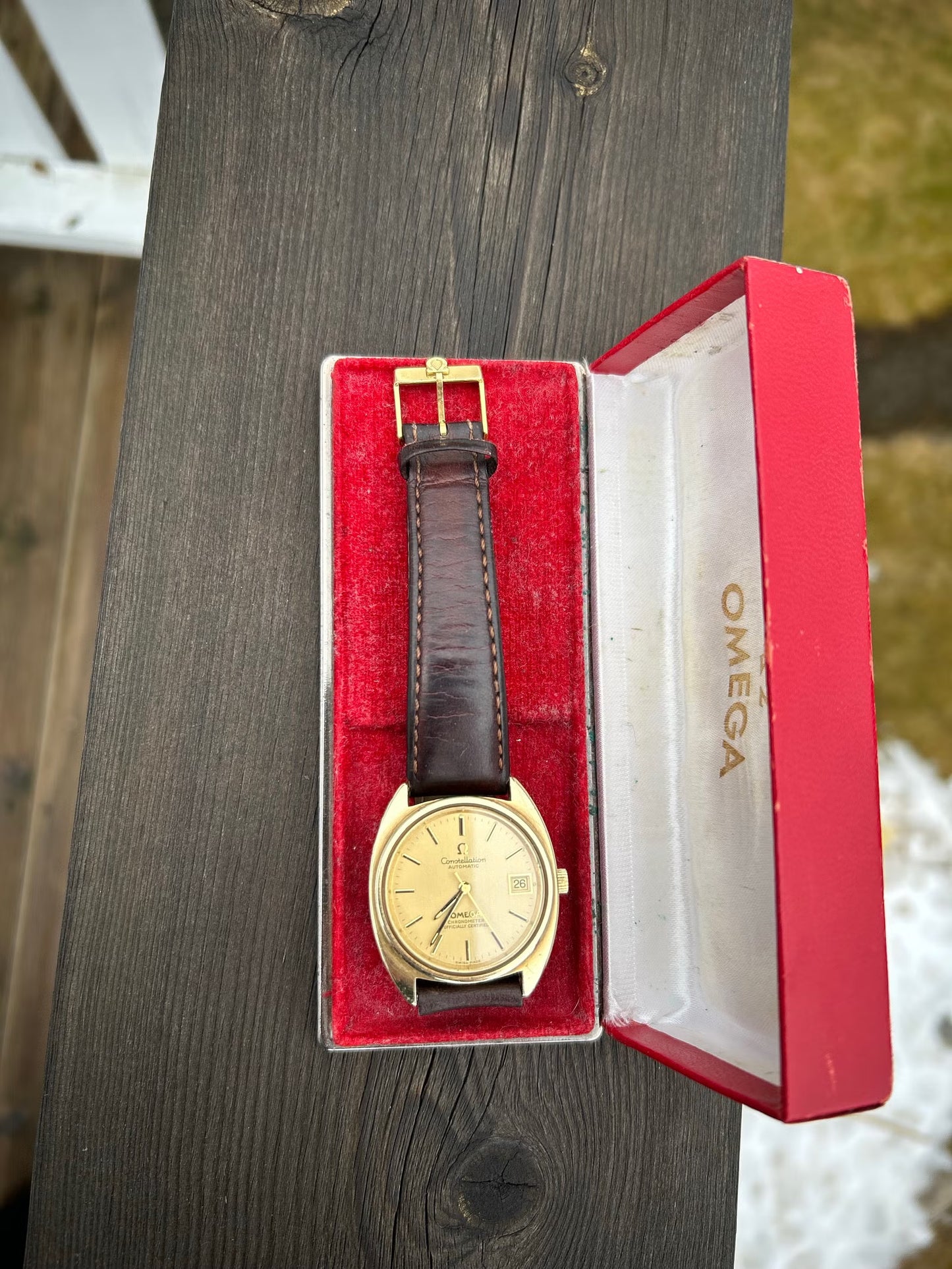 Montre Omega Constellation Automatique Vintage — Boîte d'Origine