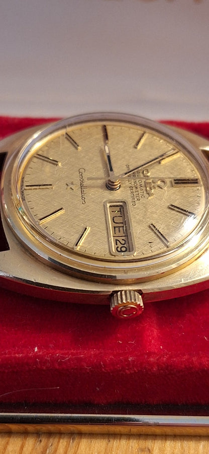 Montre Omega Constellation Vintage Années 70 — Plaquée Or Certifiée