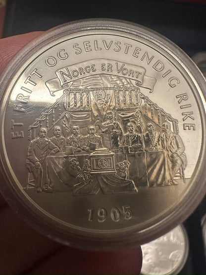 Collection 24 Médailles Norvégiennes Argent 925 – Certificats inclus