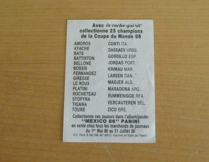 Vignettes Panini Neuves – Platini & Maradona | 1976-1986