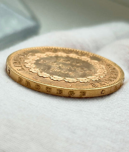 Lot 2 Pièces d'or – Saint-Gaudens Double Eagle 1910D & 100 Francs Ange 1906