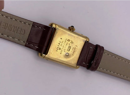 Montre Must de Cartier Tank Mécanique Plaqué Or | Vintage Certifié