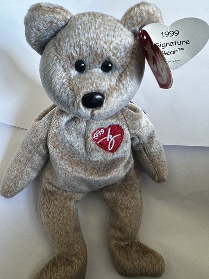 Ty Signature Bear Beanie Baby 1999