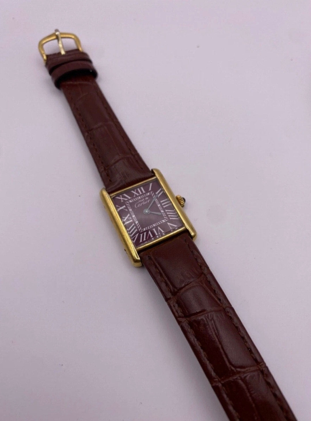 Montre Must de Cartier Tank Mécanique Plaqué Or | Vintage Certifié