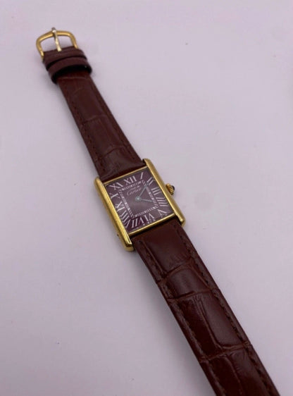 Montre Must de Cartier Tank Mécanique Plaqué Or | Vintage Certifié