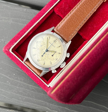 Chronographe Movado M95 Vintage 1955 — Boîtier Borgel Rare