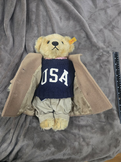 Ours Steiff Polo Bear Ralph Lauren Mohair Blond | Années 1990