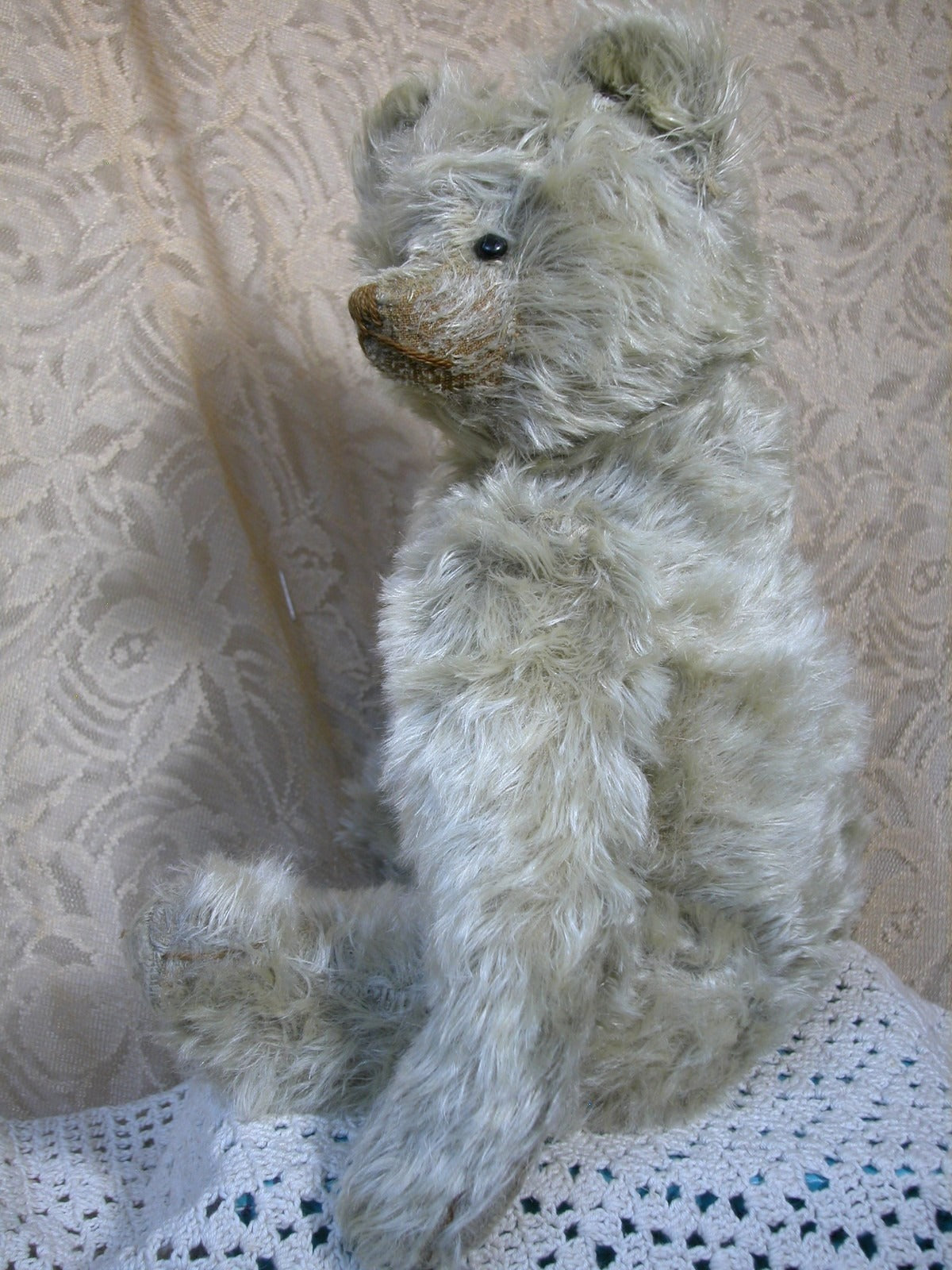 Ours Steiff Blanc Antique Début 1900s (17")