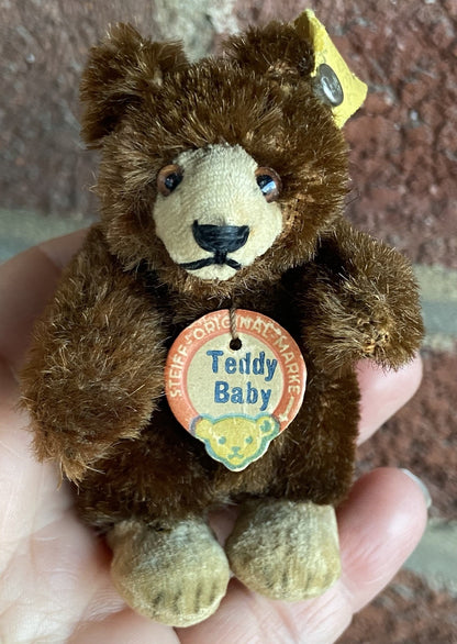 Steiff Teddy Baby Miniature Mohair (2.75")