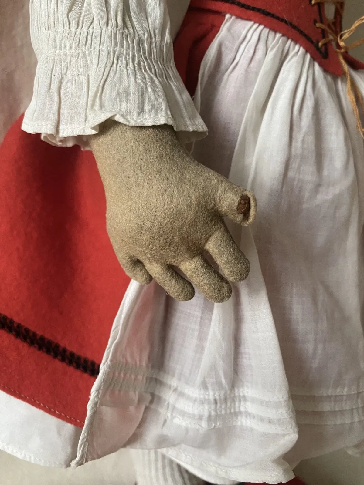"Rosa" Poupée Steiff Antique en Feutre 1910/15 (47 cm)