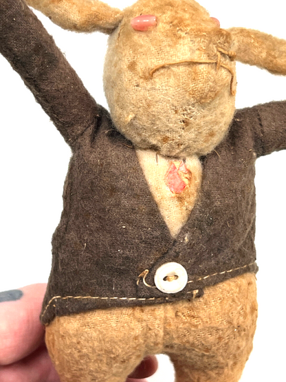Lapin en Peluche Paille c.1900