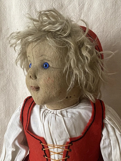 "Rosa" Poupée Steiff Antique en Feutre 1910/15 (47 cm)