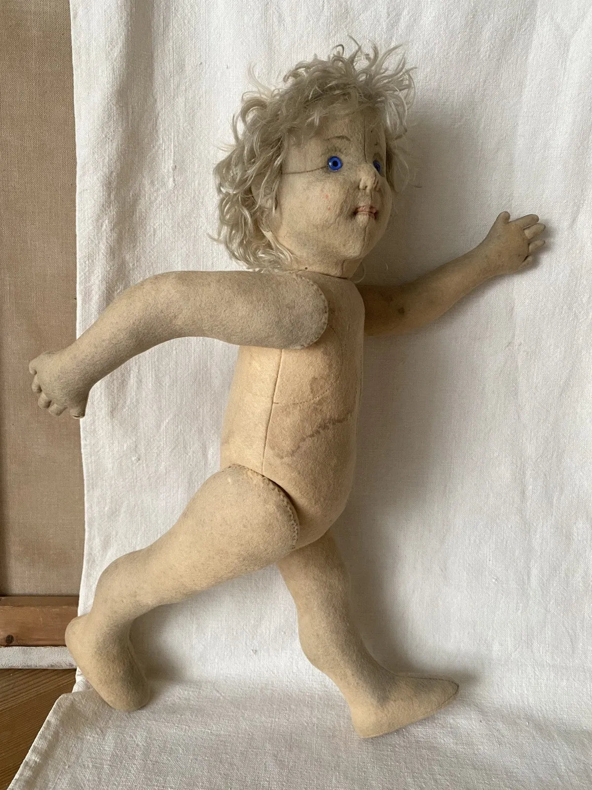 "Rosa" Poupée Steiff Antique en Feutre 1910/15 (47 cm)