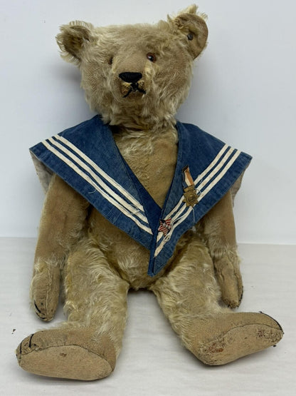 Ours Steiff Antique 20" avec Bouton "F"