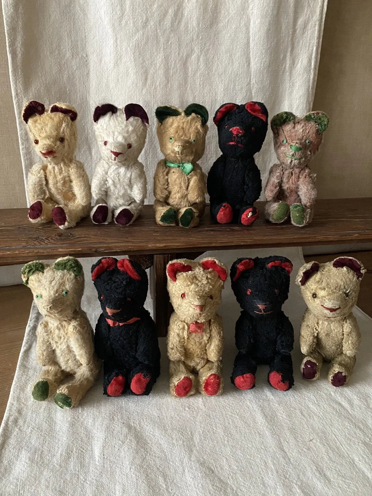 10 Ours en Tonneau Bois JPM Jouets Paris Massy c.1930