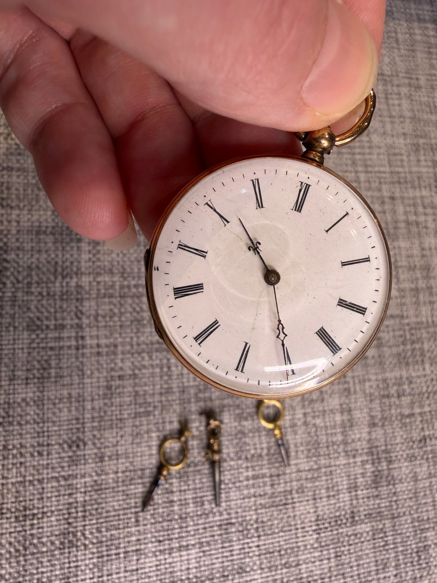 Montre de Poche Ancienne Or 14 Carats Remontage à Clé | Rare