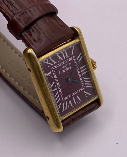 Montre Must de Cartier Tank Mécanique Plaqué Or | Vintage Certifié