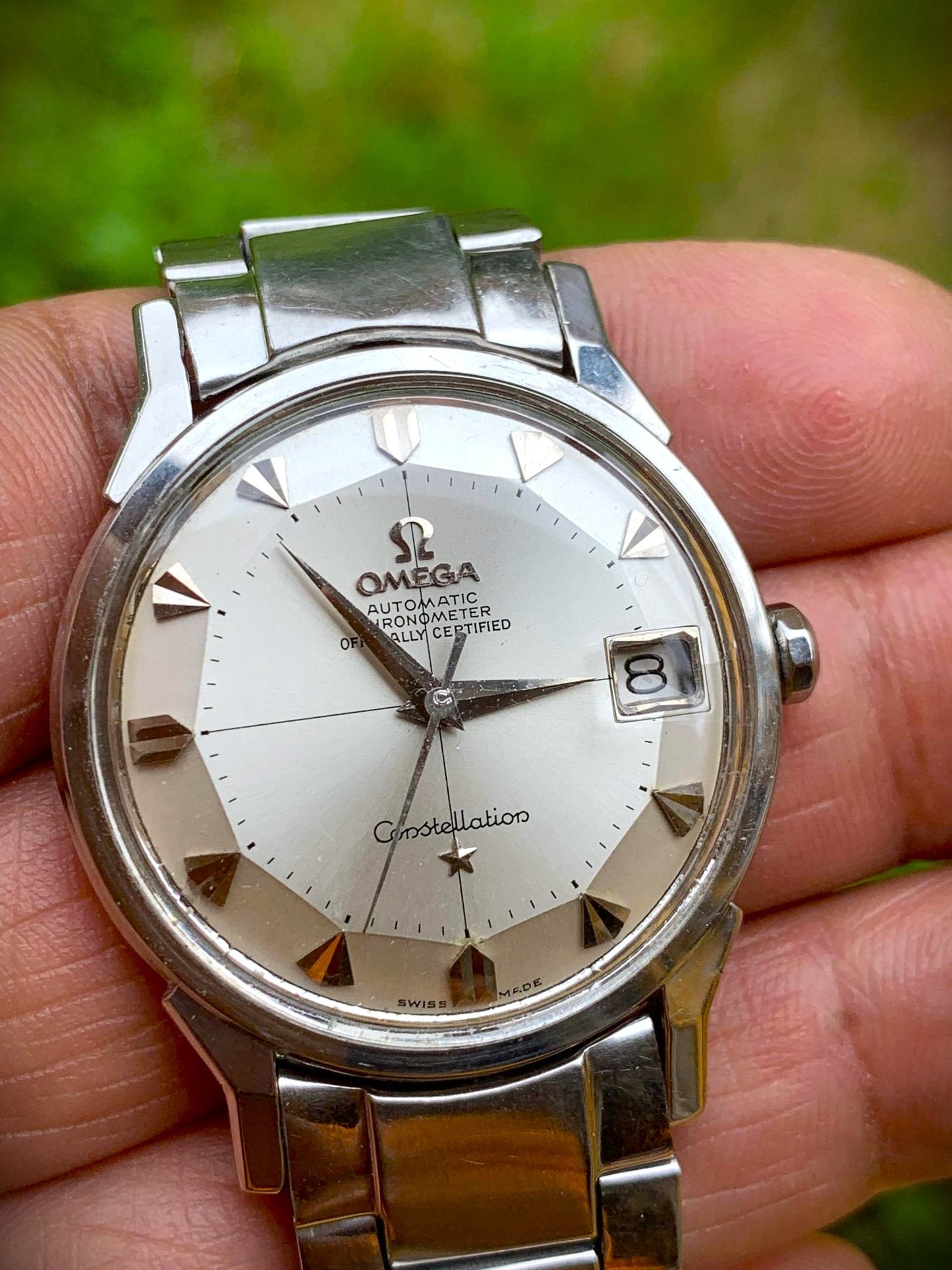 Montre Omega Constellation Acier Inoxydable Vintage