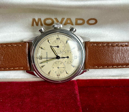 Chronographe Movado M95 Vintage 1955 — Boîtier Borgel Rare