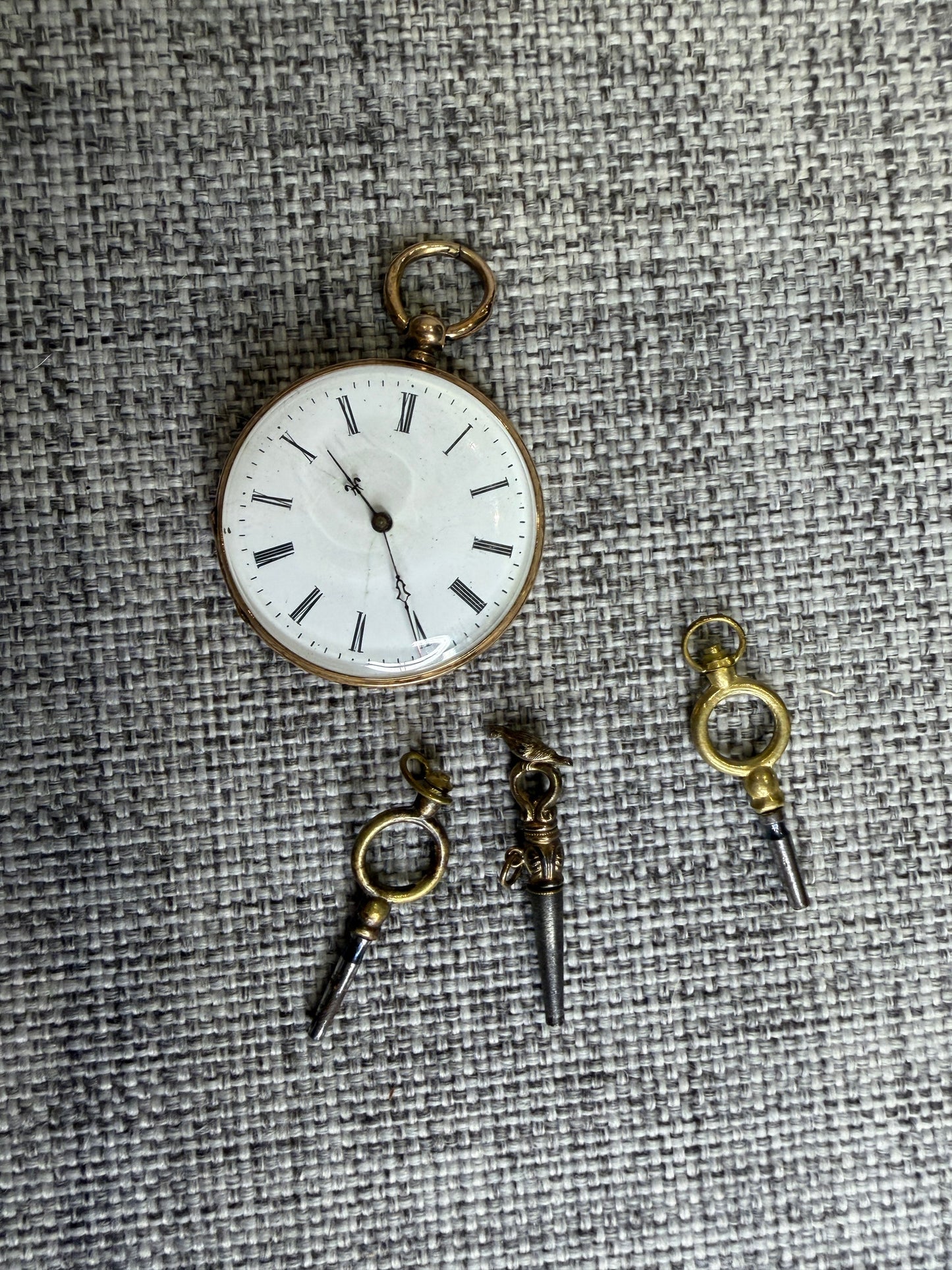 Montre de Poche Ancienne Or 14 Carats Remontage à Clé | Rare